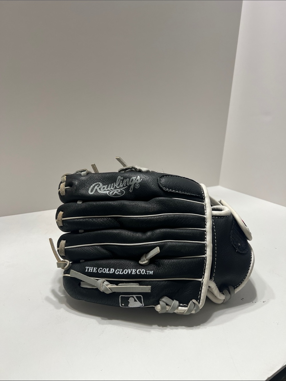 Rawlings Black and White Men's Leather Baseball Glove - The Gold Glove Co.